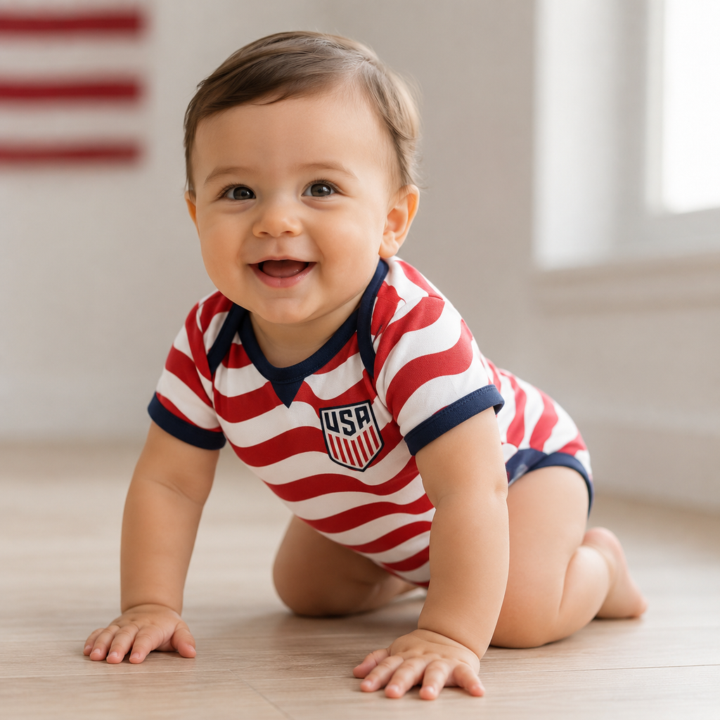 Infant Baby Football Romper Bodysuit USA 2026 World Cup Fan Apparel