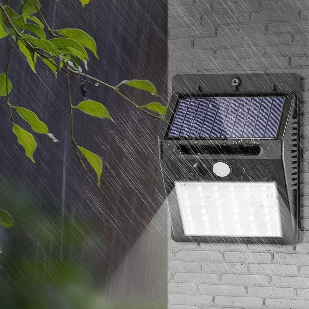 Solar Motion Sensor Outdoor Wall Light LED Flush Mount