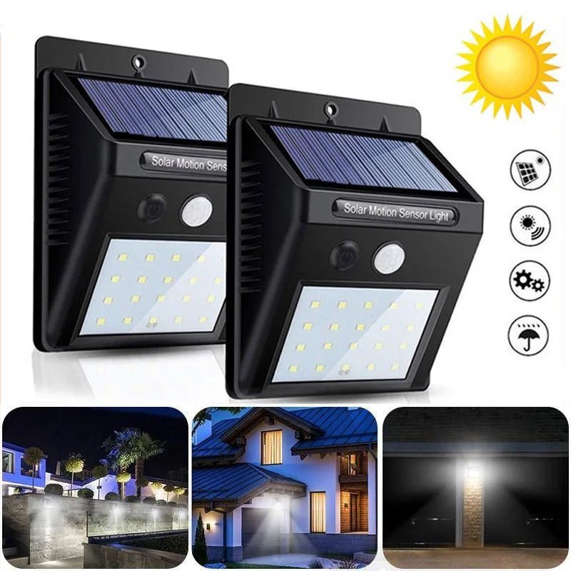 Solar Motion Sensor Outdoor Wall Light LED Flush Mount