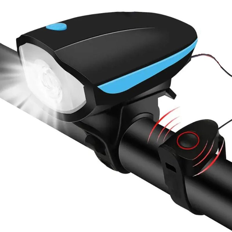Rechargeable 3-in-1 LED Bicycle Warning Light and Horn