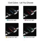 Rechargeable 3-in-1 LED Bicycle Warning Light and Horn
