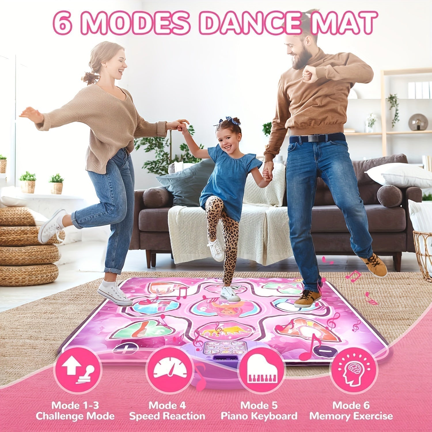 Interactive Dance Mat Musical Play Mat with Scoring Function for Girls