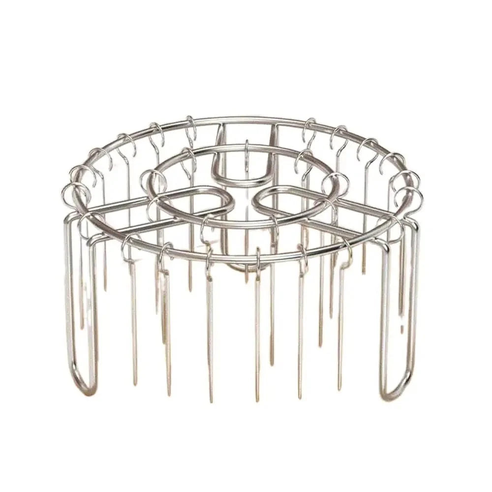Stainless Steel Vertical Grill Rack with Spit Holder for Barbecue