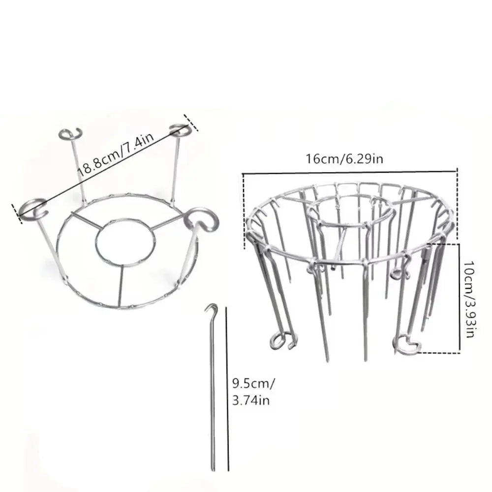 Stainless Steel Vertical Grill Rack with Spit Holder for Barbecue