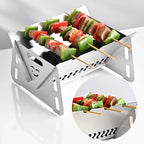 Portable Stainless Steel Charcoal Grill Foldable Outdoor Cooking Grill