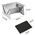 Portable Stainless Steel Charcoal Grill Foldable Outdoor Cooking Grill