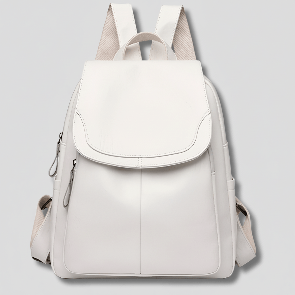 Anti Theft Leather Backpack for Women Slim Shoulder Bag