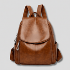 Anti Theft Leather Backpack for Women Slim Shoulder Bag