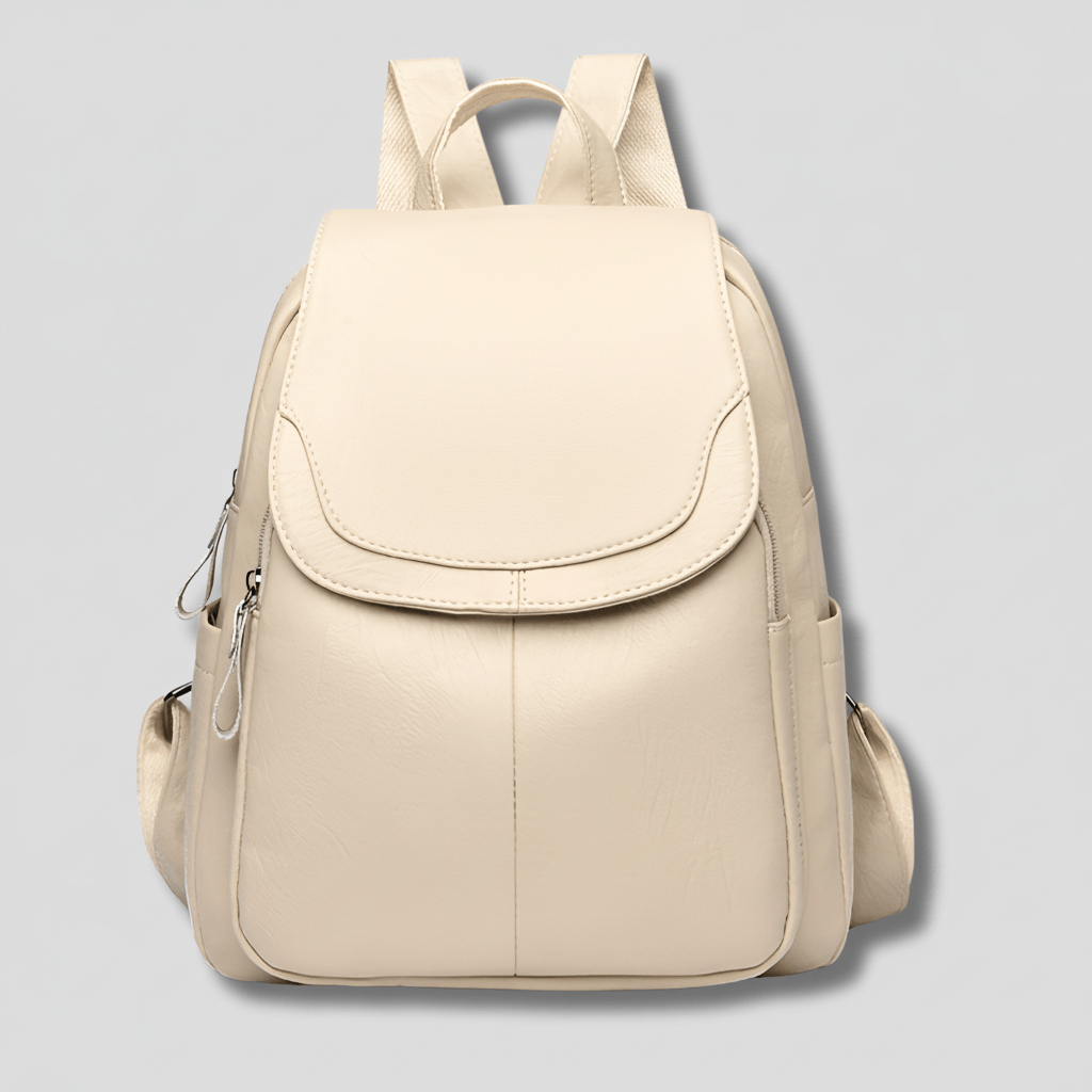Anti Theft Leather Backpack for Women Slim Shoulder Bag