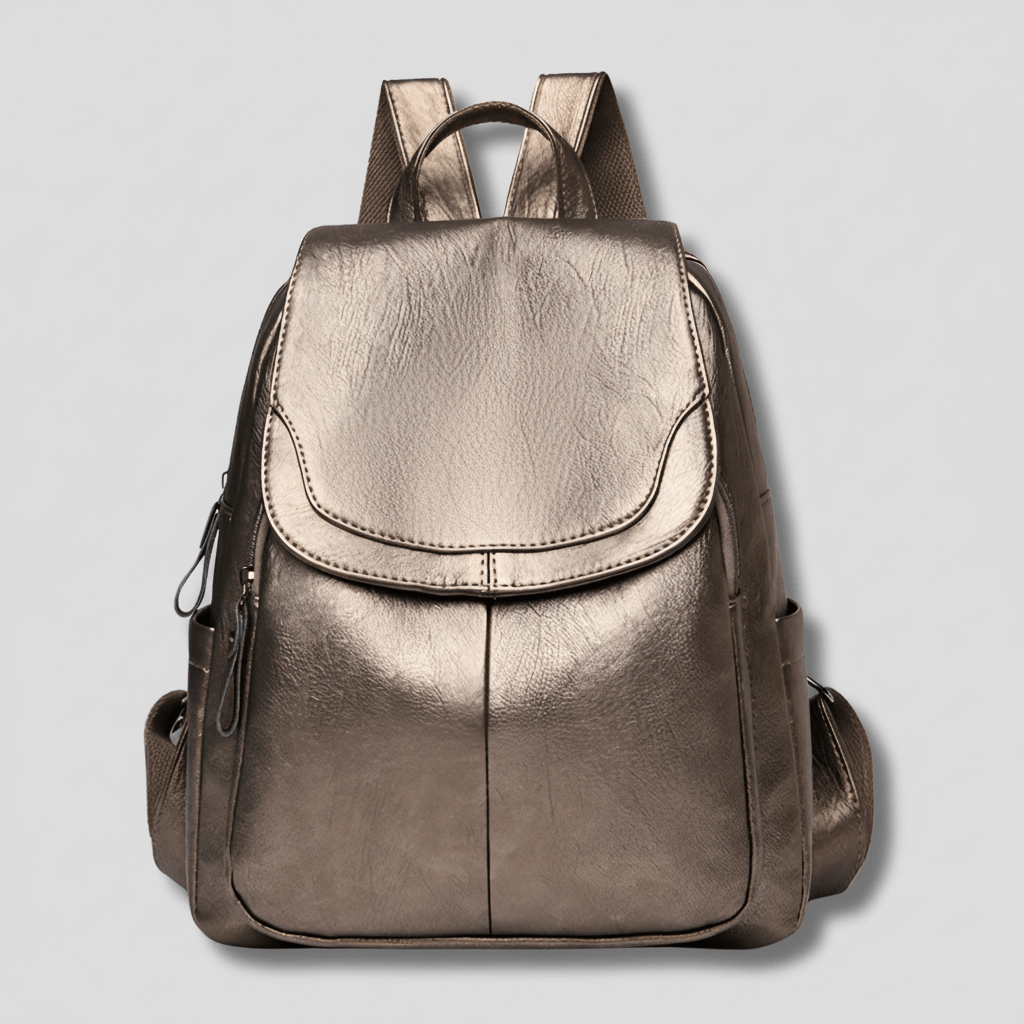 Anti Theft Leather Backpack for Women Slim Shoulder Bag