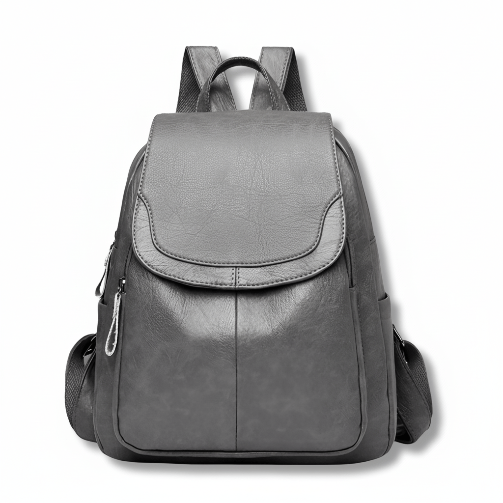 Anti Theft Leather Backpack for Women Slim Shoulder Bag