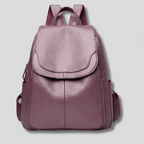 Anti Theft Leather Backpack for Women Slim Shoulder Bag