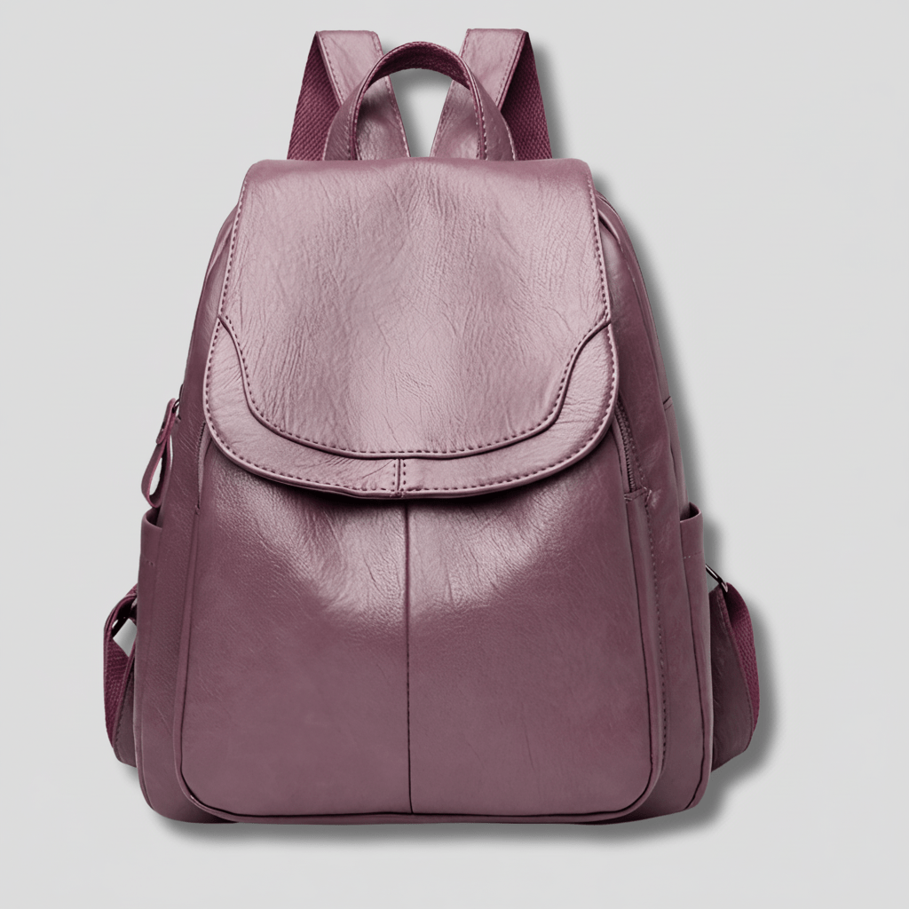 Anti Theft Leather Backpack for Women Slim Shoulder Bag