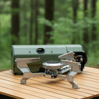 Compact Camping Stove Set with Butane Bottle and Carry Bag