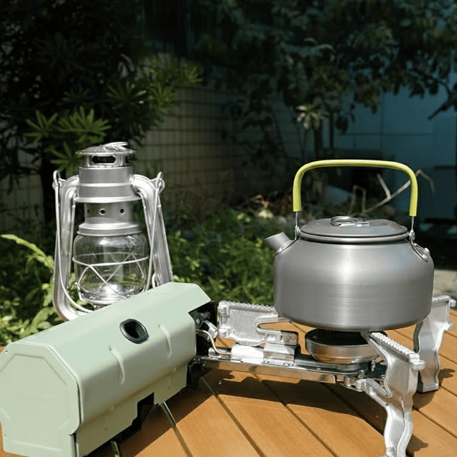 Compact Camping Stove Set with Butane Bottle and Carry Bag