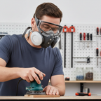 Integrated Respiratory Mask Dust Protection for Woodworking and Painting