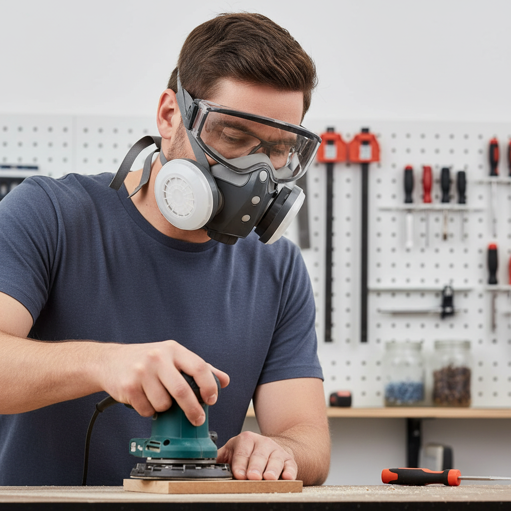 Integrated Respiratory Mask Dust Protection for Woodworking and Painting