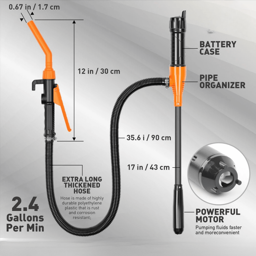 Compact Transfer Pump Variable Flow Rate 2.4 GPM Pump