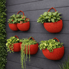 Wall-Mounted Rattan Style Planter Pot for Vertical Garden