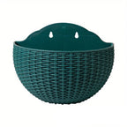 Wall-Mounted Rattan Style Planter Pot for Vertical Garden