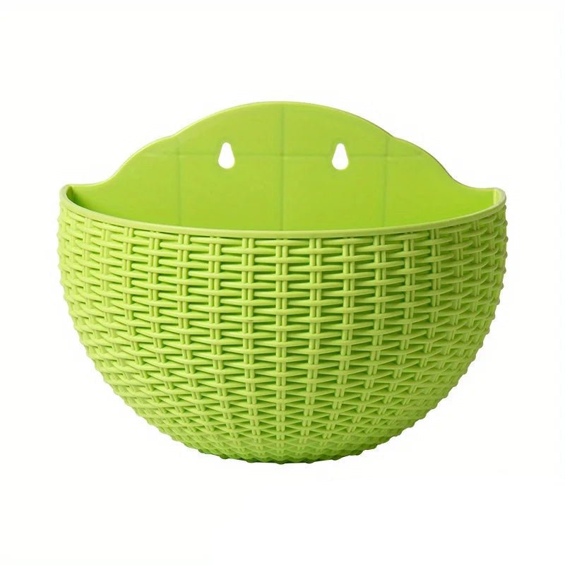 Wall-Mounted Rattan Style Planter Pot for Vertical Garden