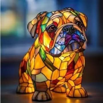 LED Night Light Dog Breed Shape Home Decor Light