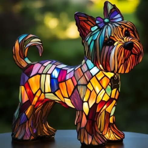LED Night Light Dog Breed Shape Home Decor Light