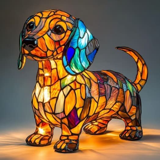 LED Night Light Dog Breed Shape Home Decor Light