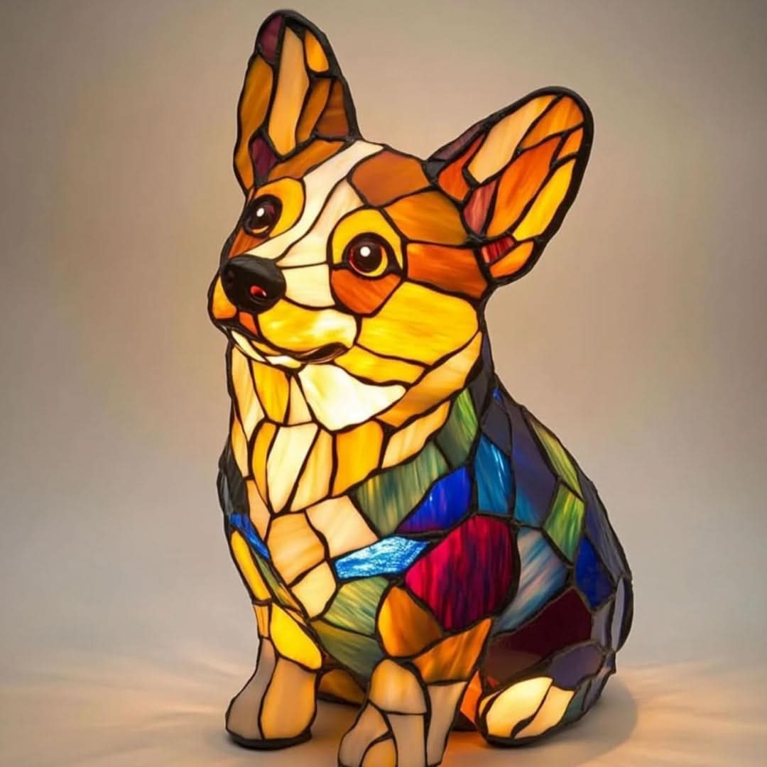 LED Night Light Dog Breed Shape Home Decor Light