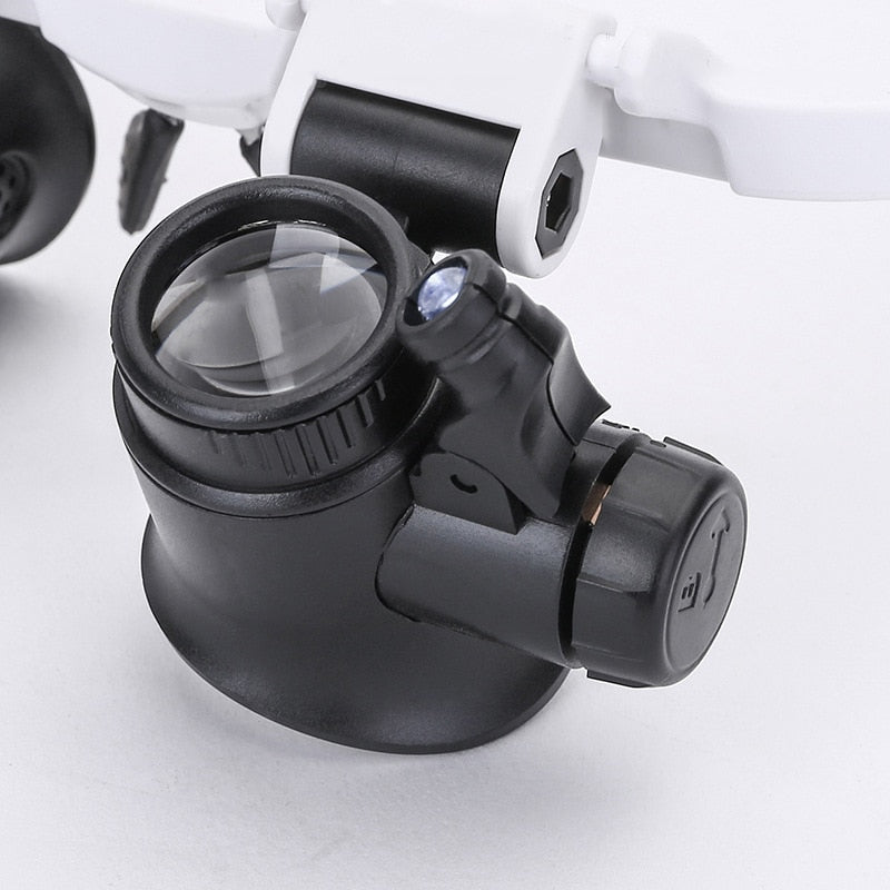 LED Illuminated Magnifying Glasses with 3-Level Magnification Professional