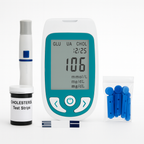 Blood Glucose Meter Kit with 3-in-1 Cholesterol Uric Acid Monitor