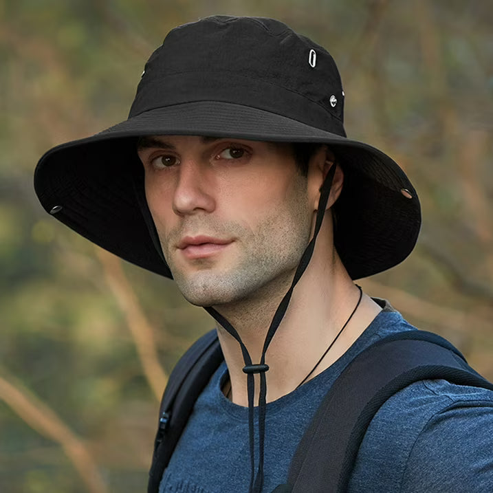 Breathable Wide Brim Sun Hat with UV Protection for Outdoor Use