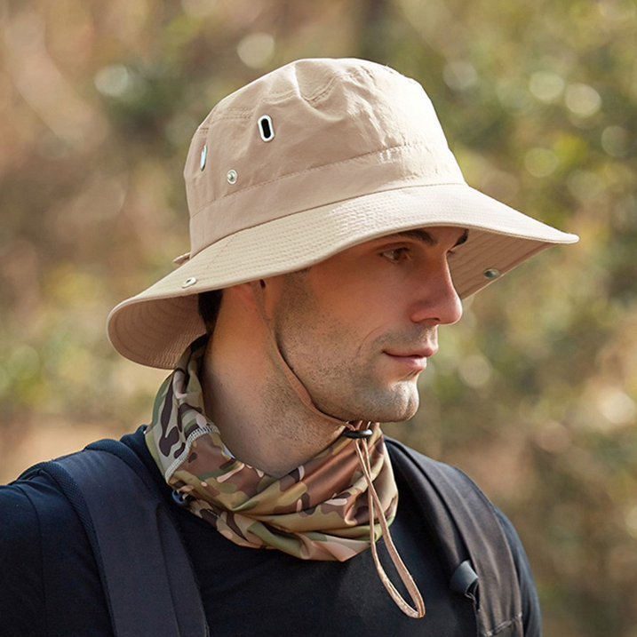 Breathable Wide Brim Sun Hat with UV Protection for Outdoor Use