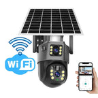 Wireless 4K Security Camera with Solar Panel and 360 Degree View