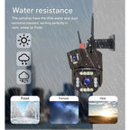 Wireless 4K Security Camera with Solar Panel and 360 Degree View
