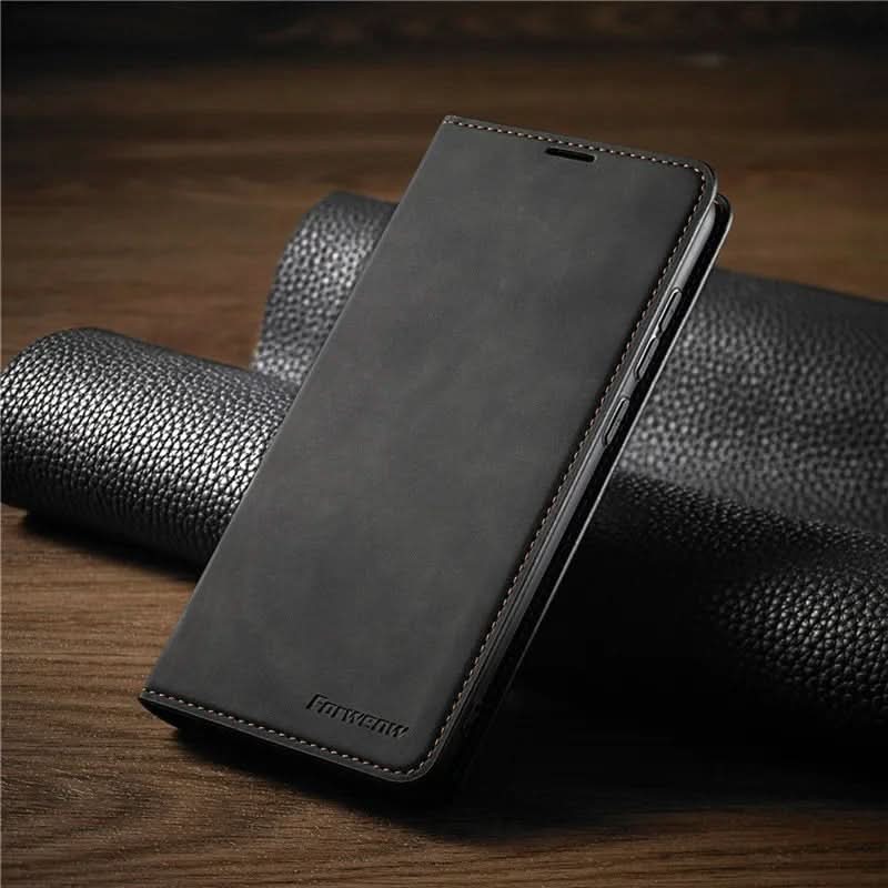 Magnetic Leather iPhone Case with Magnetic Closure Protective Cover