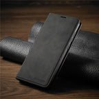Magnetic Leather iPhone Case with Magnetic Closure Protective Cover