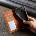 Magnetic Leather iPhone Case with Magnetic Closure Protective Cover