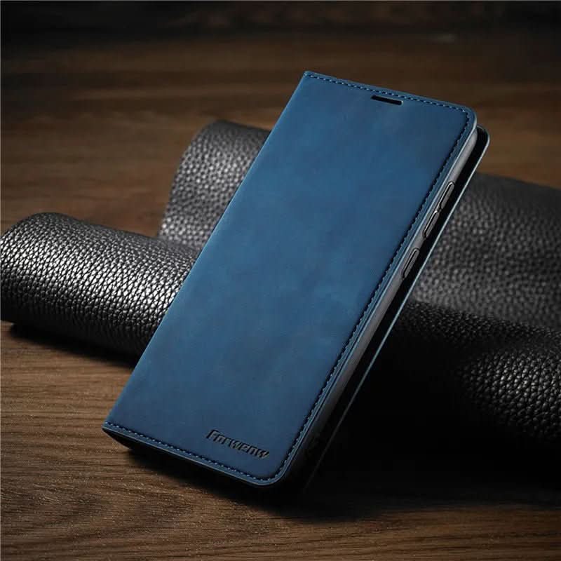 Magnetic Leather iPhone Case with Magnetic Closure Protective Cover