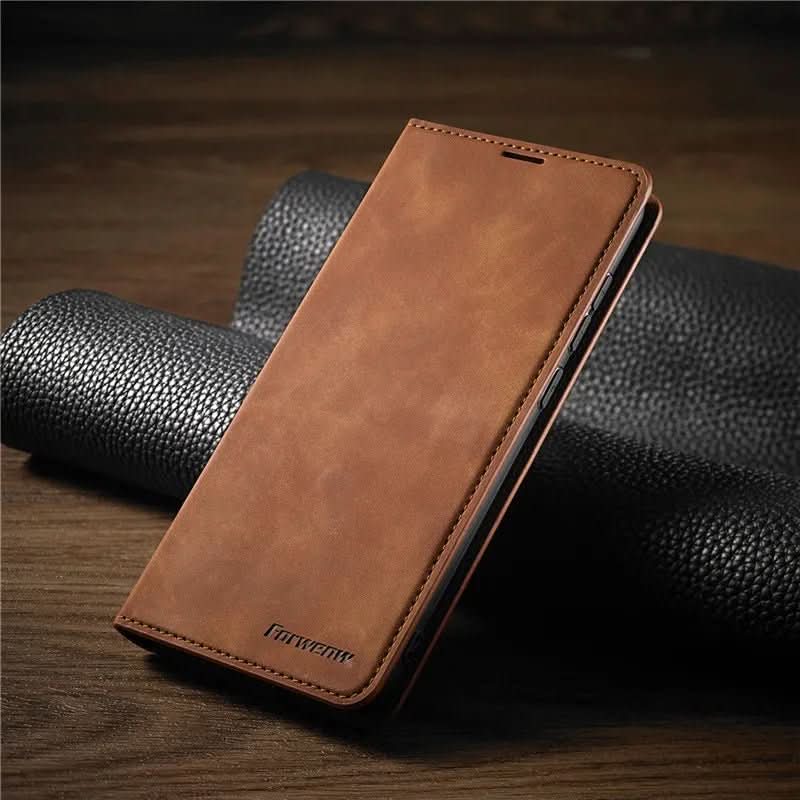 Magnetic Leather iPhone Case with Magnetic Closure Protective Cover