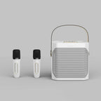Portable Karaoke Speaker with Dual Wireless Microphones and 360 Degree Sound