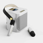 Portable Karaoke Speaker with Dual Wireless Microphones and 360 Degree Sound