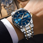 Titanium Sports Watch Men Circular Analog Quartz Wristwatch