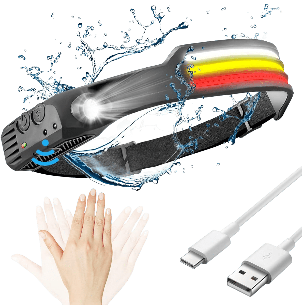 LED Flashlight 1500 Lumens High Power Handheld Sports Safety Light