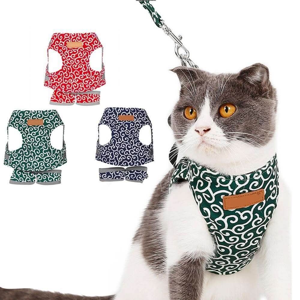 Cat Harness Vest Adjustable Safety Harness for Cats
