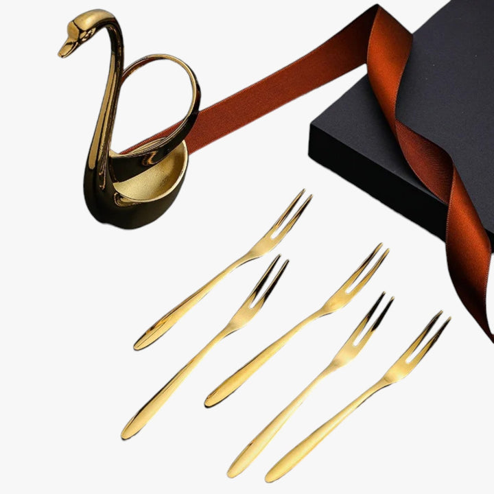 Swan-Shaped Cutlery Holder