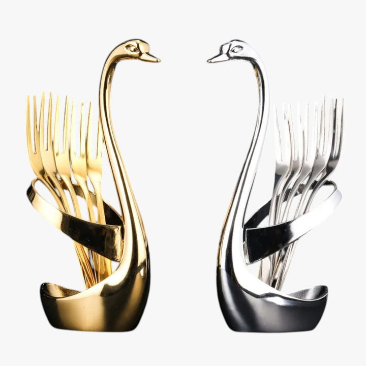 Swan-Shaped Cutlery Holder