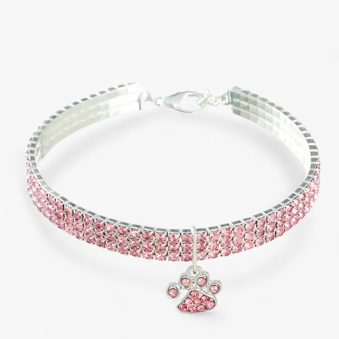 Crystal Necklace with Diamond Pendant