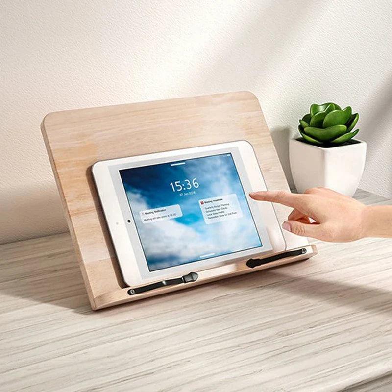 Wooden Adjustable Book Stand Reading Holder Pine Wood Holder