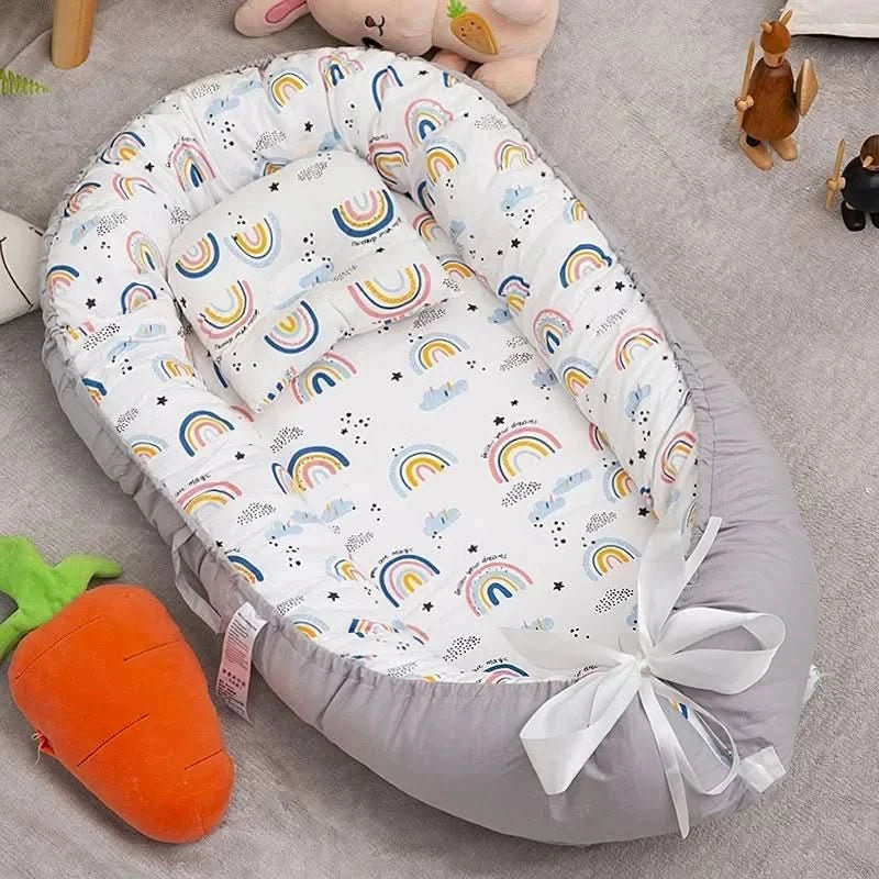 Foldable Portable Baby Crib Travel Bassinet for Infant Safe Sleep